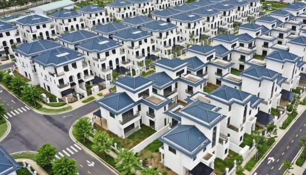 Nhìn từ trên cao biệt thự Swan Bay Zone 4 đơn lập 16x30